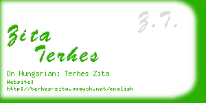 zita terhes business card